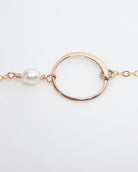 Infinity Circle Bracelet With Freshwater Pearl