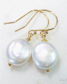 Freshwater Coin Pearl Earrings